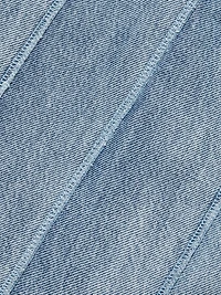 Denim Panelled Midi-Skirt