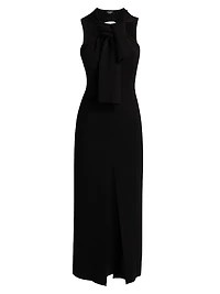 Tieneck Knit Midi-Dress