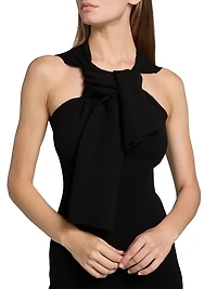 Tieneck Knit Midi-Dress