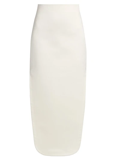 Curved Slit Midi-Skirt