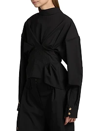 Twisted Stretch Wool Shirt