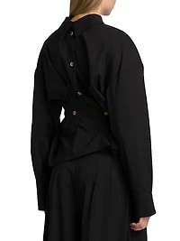 Twisted Stretch Wool Shirt