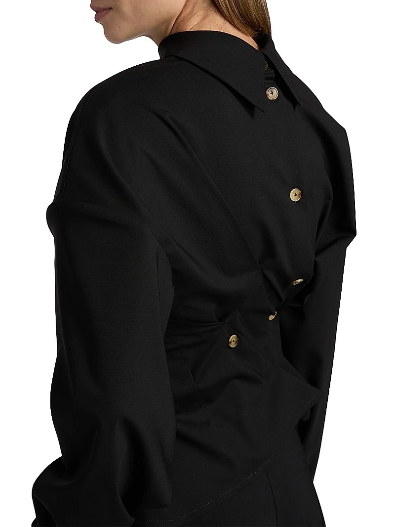 Twisted Stretch Wool Shirt