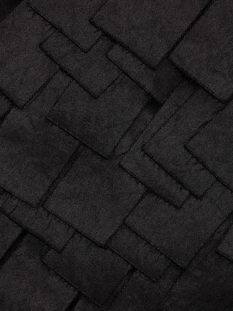 Satin Rectangle-Detailed Top