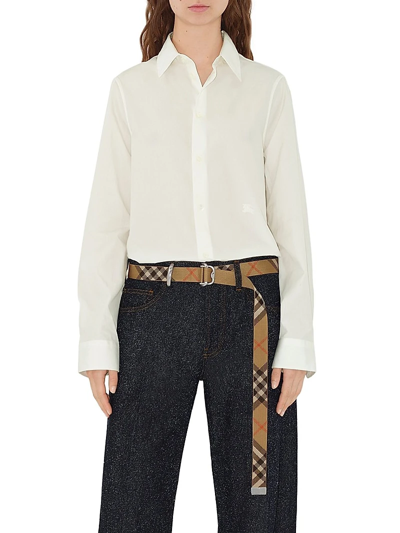 Check Webbing Nylon Belt