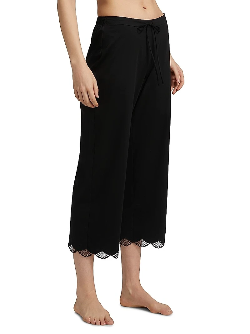 Bliss Serenity Lace-Trimmed Cotton Jersey Pajamas