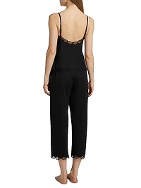 Bliss Serenity Lace-Trimmed Cotton Jersey Pajamas