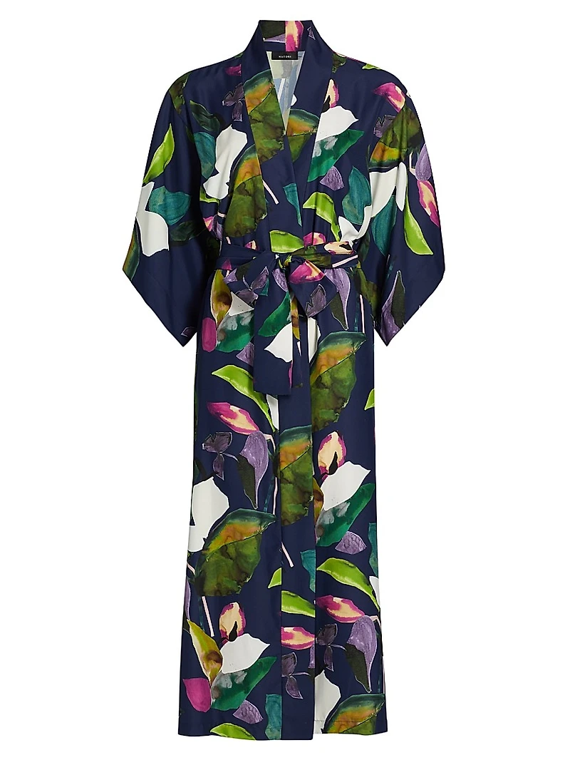 Daido Floral Kimono-Inspired Robe