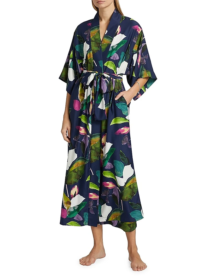 Daido Floral Kimono-Inspired Robe