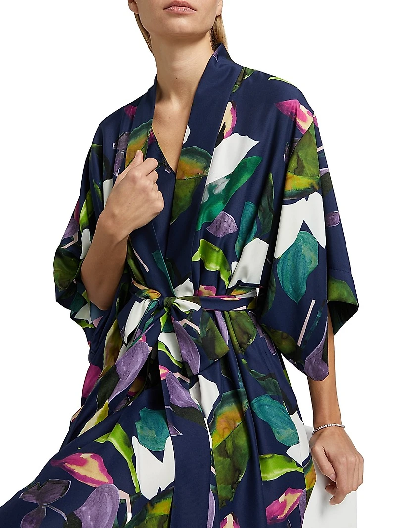 Daido Floral Kimono-Inspired Robe