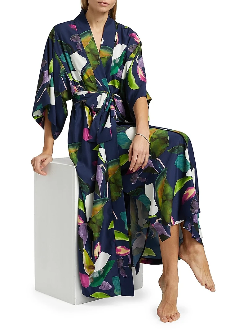 Daido Floral Kimono-Inspired Robe