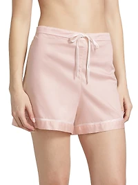 Embroidered Essentials Cotton Sateen Short Pajamas