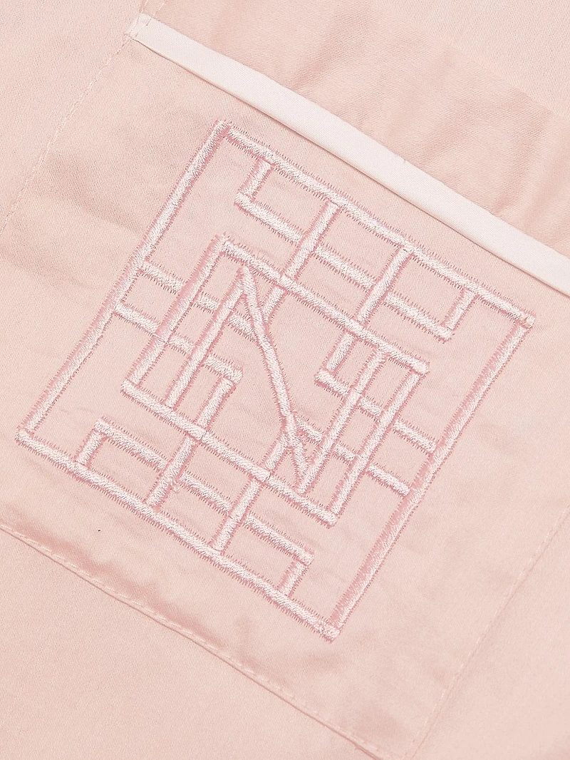 Embroidered Essentials Cotton Sateen Short Pajamas