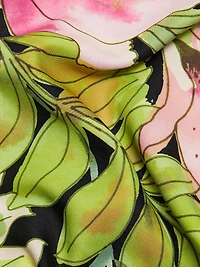 Sonomi Floral Charmeuse V-Neck Robe