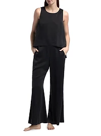 Back Slit Silk Set