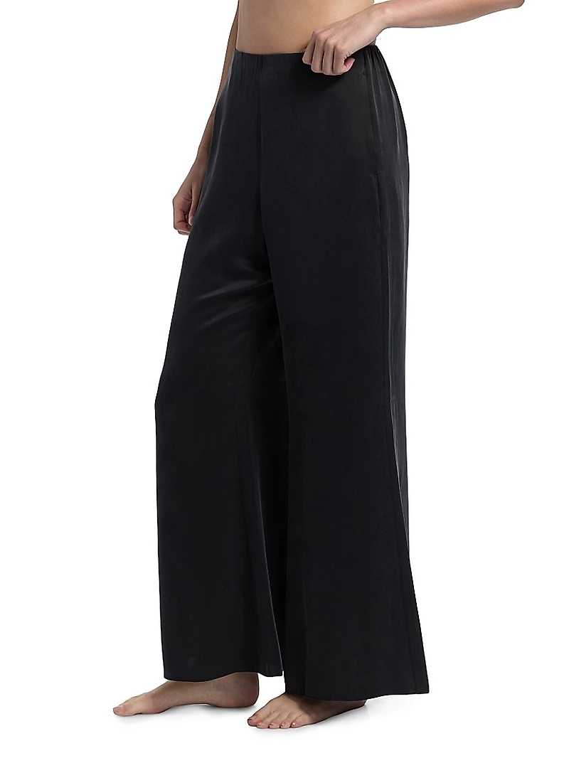 Back Slit Silk Set