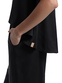 Back Slit Silk Set