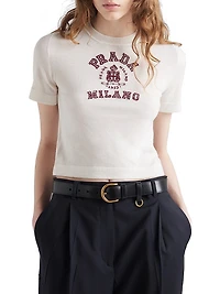 Cashmere Intarsia T-Shirt