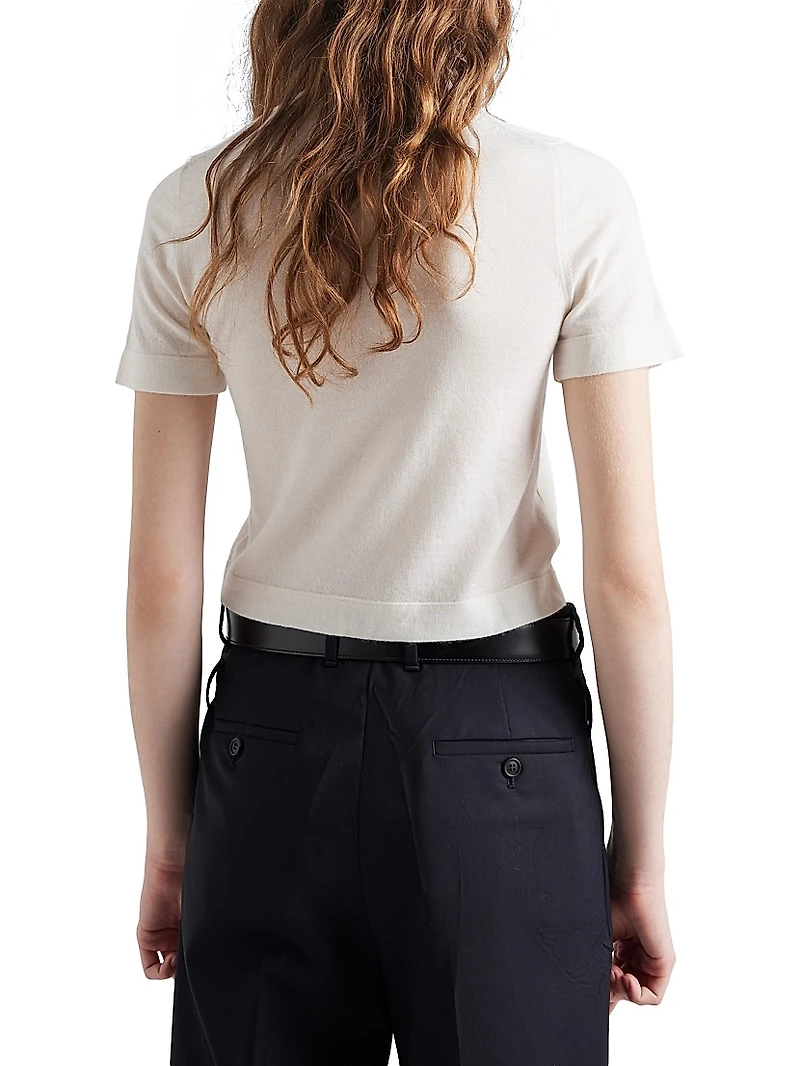 Cashmere Intarsia T-Shirt