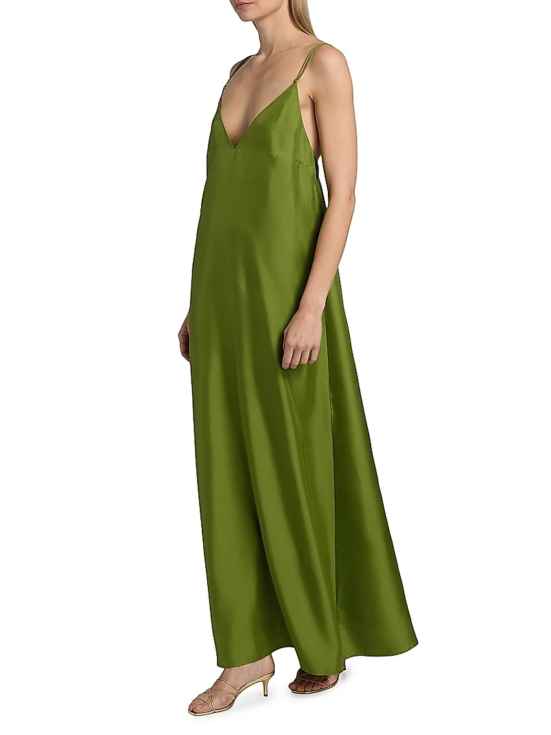 Silk Slip Maxi Dress