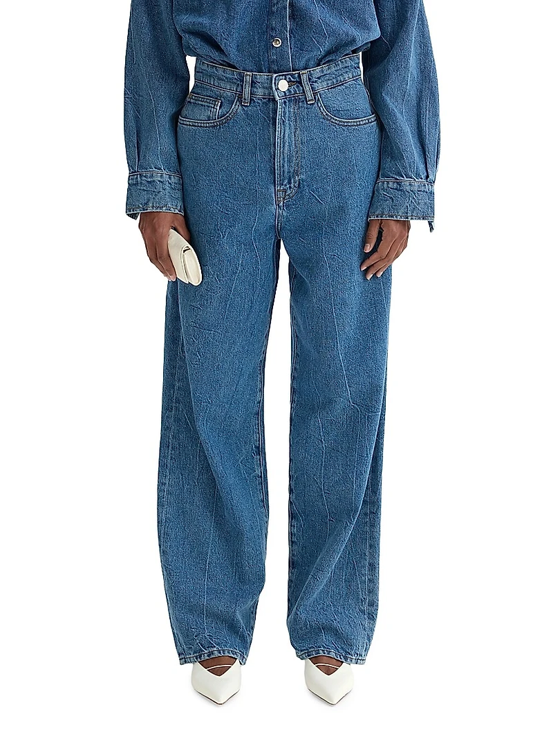 Baggy Wide-Leg Low-Rise Jeans