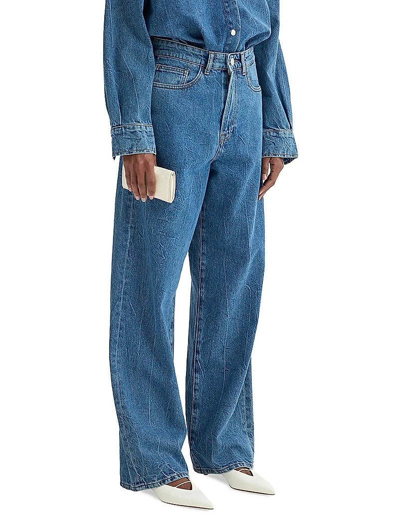 Baggy Wide-Leg Low-Rise Jeans