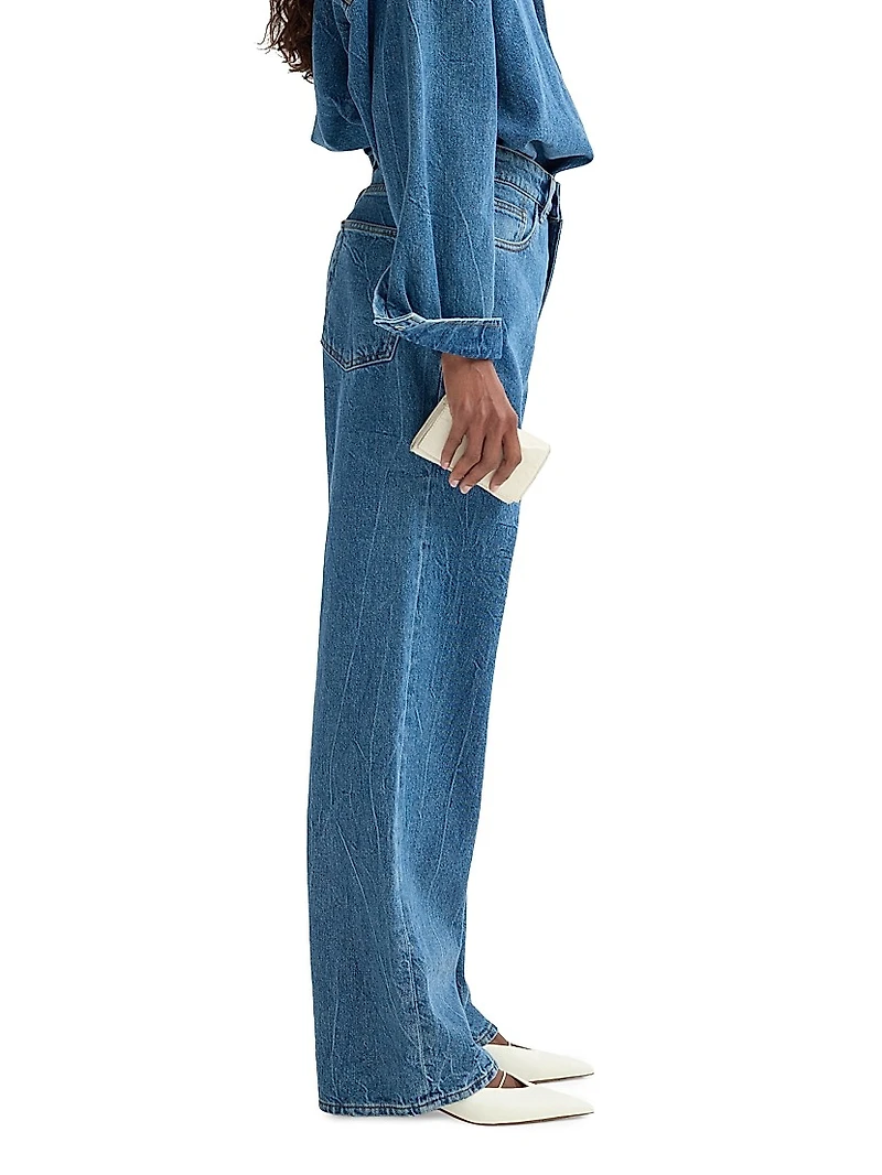 Baggy Wide-Leg Low-Rise Jeans