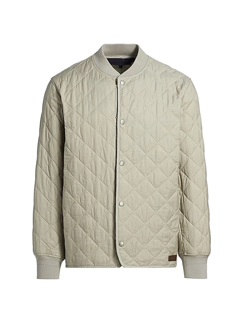 Focus Liner Quilted Cotton-Blend Bomber Jacket