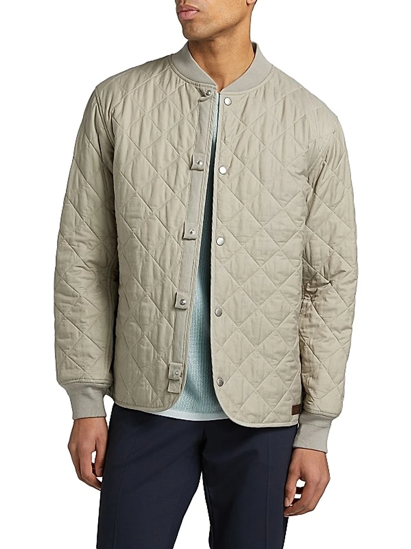 Focus Liner Quilted Cotton-Blend Bomber Jacket