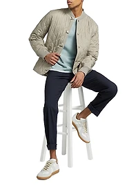 Focus Liner Quilted Cotton-Blend Bomber Jacket