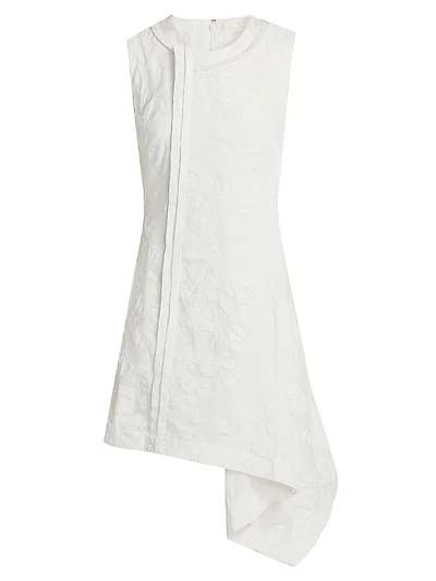 Textured Cotton Asymmetrical Minidress