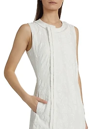 Textured Cotton Asymmetrical Minidress