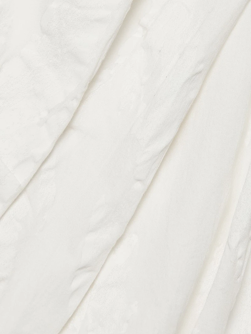 Textured Cotton Asymmetrical Minidress