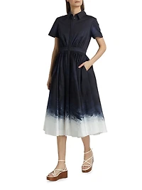 Brushed Canvas Cotton Shirtdress