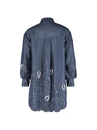 Tendril-Embroidered Shirt