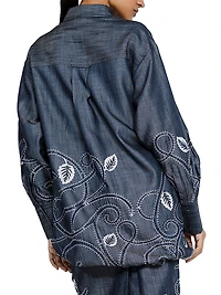 Tendril-Embroidered Shirt