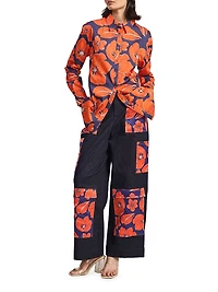 Cherry Blossom Print Cotton Shirt