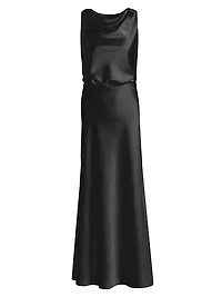 Aubrie Satin Cowl Cocktail Dress