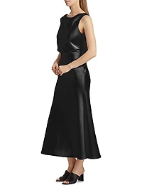 Aubrie Satin Cowl Cocktail Dress