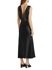 Aubrie Satin Cowl Cocktail Dress