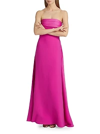 Brigette Crêpe Strapless Gown