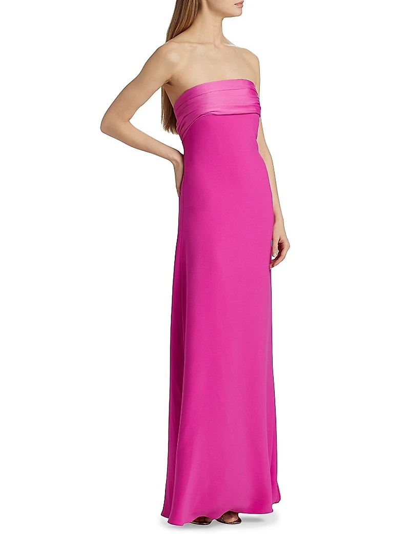 Brigette Crêpe Strapless Gown