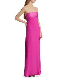 Brigette Crêpe Strapless Gown