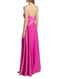 Brigette Crêpe Strapless Gown