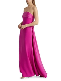 Brigette Crêpe Strapless Gown