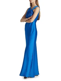 Francine Asymmetric Satin Gown