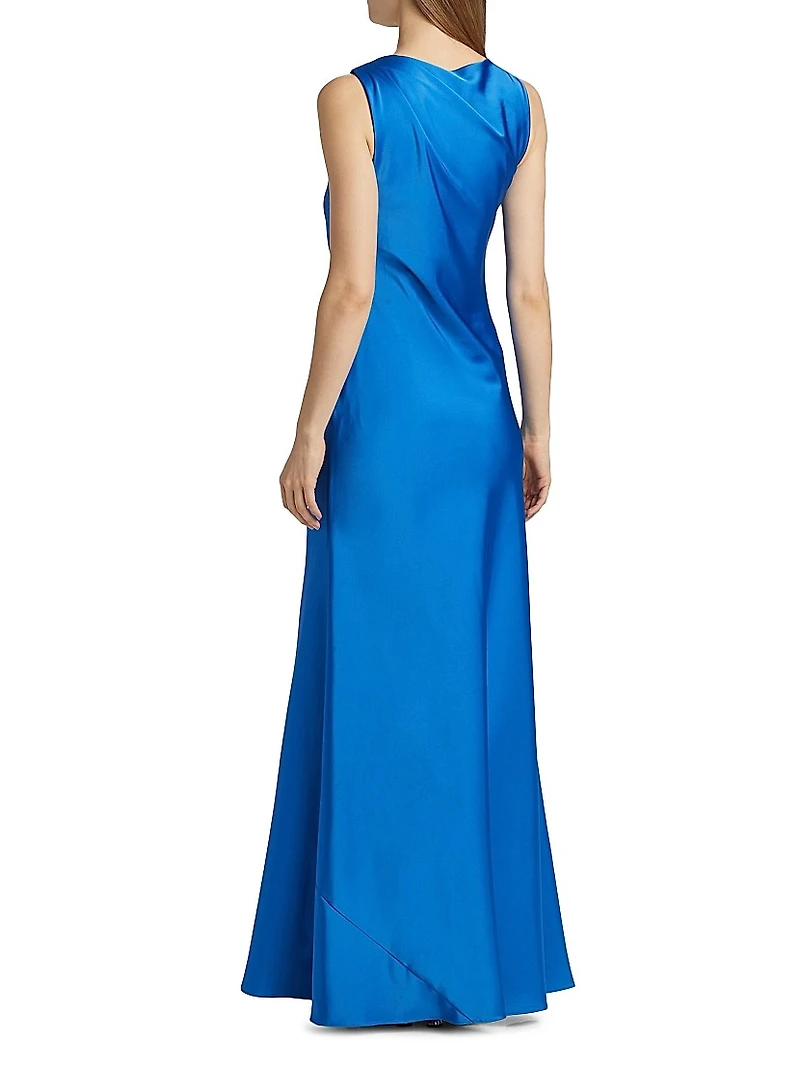 Francine Asymmetric Satin Gown