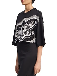 Moth Sequined Crop Top