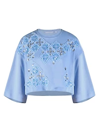 Chandelier Embroidered Cotton T-Shirt
