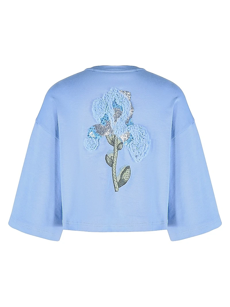 Chandelier Embroidered Cotton T-Shirt